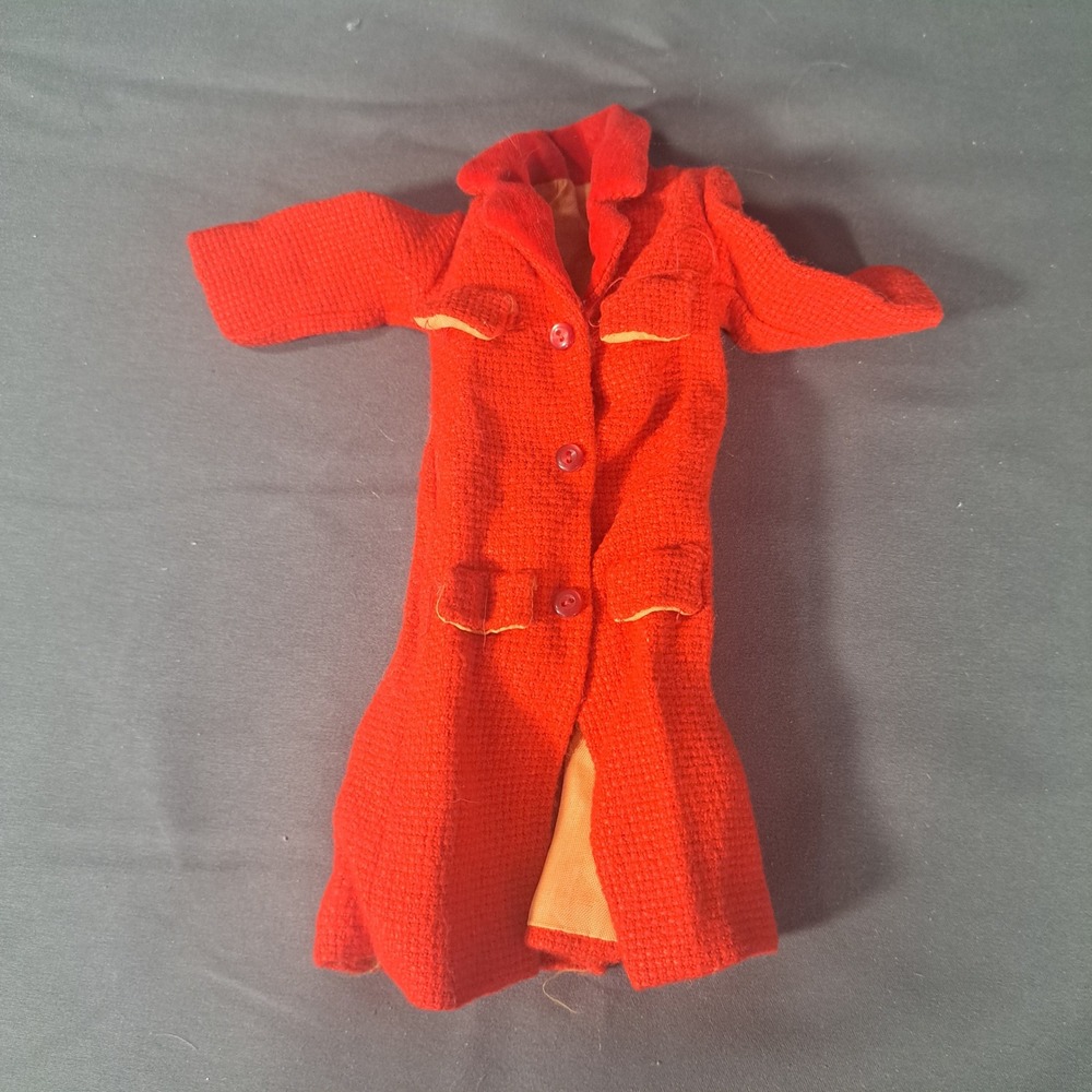 VTG 1963 Remco Judy Littlechap Remco Red Knit Doll Coat Japan 1960s Mod Fashion